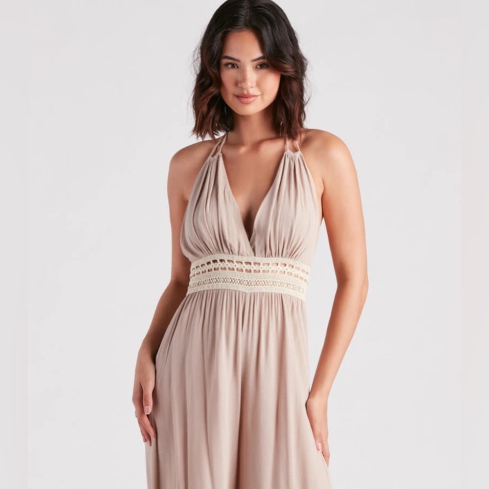 Windsor Halter Crochet Jumpsuit